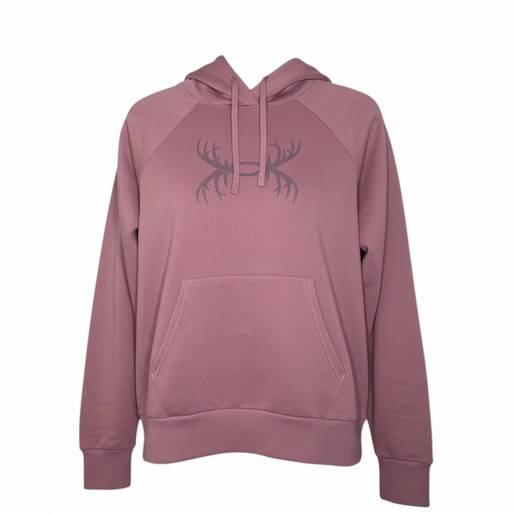 NWT Under Armour Mauve Antler Rival Hoodie- Women’s Small